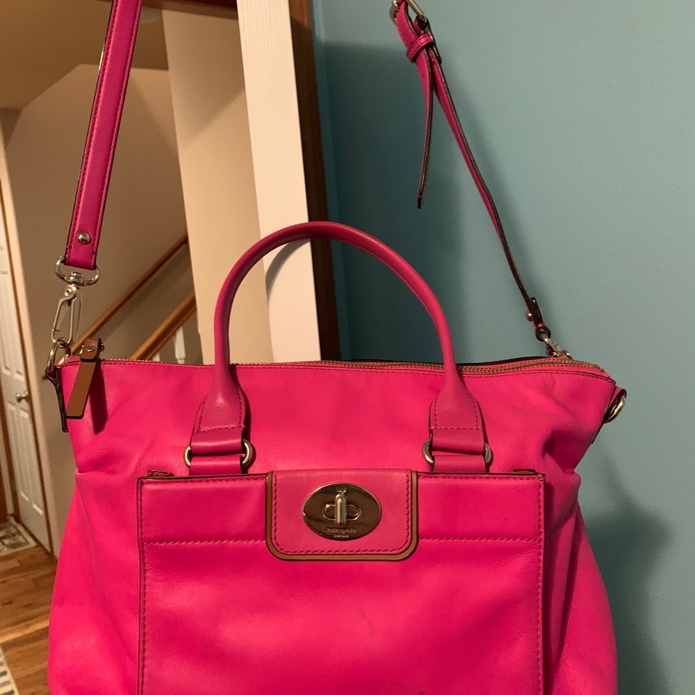 kate spade New York pink leather handbag